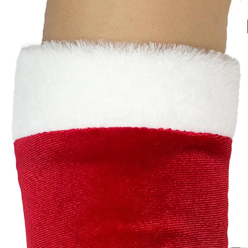 Женские красные рождественские золотые бархатные перчатки с белым пухом - Теплый праздничный аксессуар для вечеринки