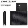 Men's RFID Blocking Wallet Leather Carbon Fiber Slim Bifold Wallet ID Credit Card Holder Pocket Purse