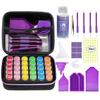 A 5D Diamond Painting Complete Tool Kit with Diamond Painting Glue, Diamond Paintbrush, Tray, Etc. Suitable for DIY Lovers, Holiday Gifts