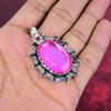 Розовый мистический топаз 925 сплошной стерлингового серебра кулон, ручная работа драгоценный камень кулон ювелирные изделия, подарки для жены абсолютно новый кулон