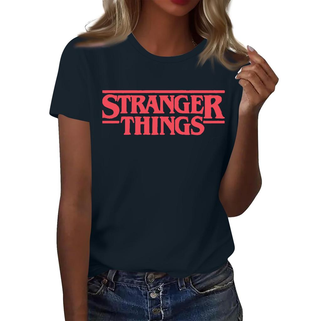 Женская модная и повседневная футболка с длинным рукавом и принтом, с коротким рукавом