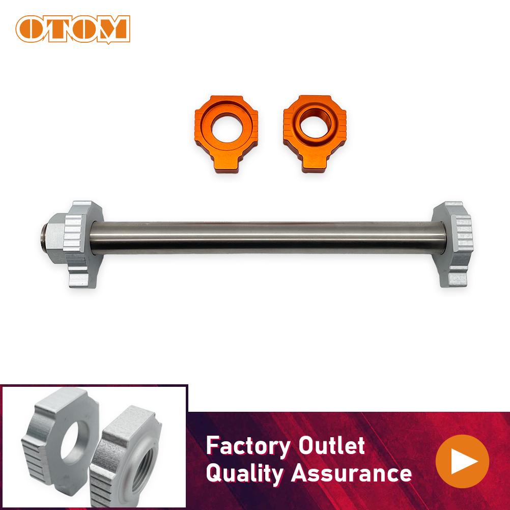 OTOM 2014-2024 Motorcycle Rear Axle With Axle Block Nut Wheel Hub Shaft For KTM SX SXS Freeride 250R HUSQVARNA TC GASGAS MC 85
