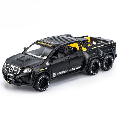 Совместимо для 1:28-масштабная модель автомобиля Benz Pickup X-Class, литая под давлением цинкового сплава, игрушечная машинка с откидной спинкой, звуком и светом для детей, мальчиков и девочек