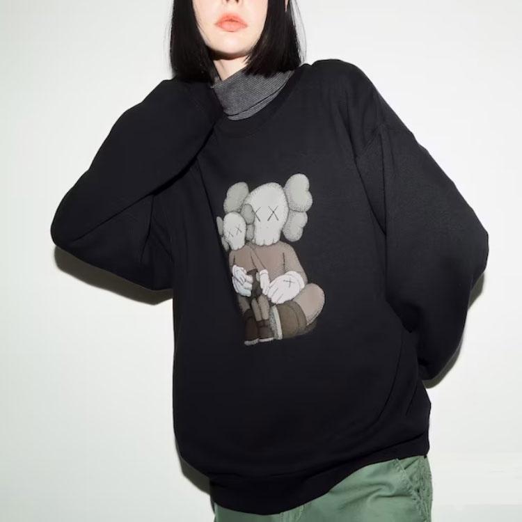 Uniqlo X KAWS Свитшот SS23 Унисекс Черный 467773-09