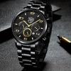 DEYROS Business Men's Watch Fashion Men's Calendar Watch Men's Stainless Steel Strap Quartz Watch Best Mens Gift