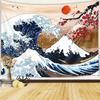 Океанские волны Гора Красное солнце Цифровой богемный настенный гобелен Эстетический декор стен Бохо украшение для дома для спальни гостиной