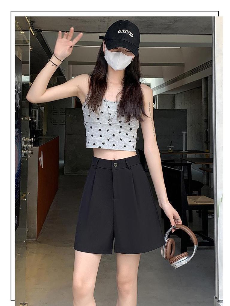 Женские летние шорты А-силуэта с высокой посадкой цвета хаки - стройнящие, для миниатюрных, из ледяного шелка, для повседневной носки