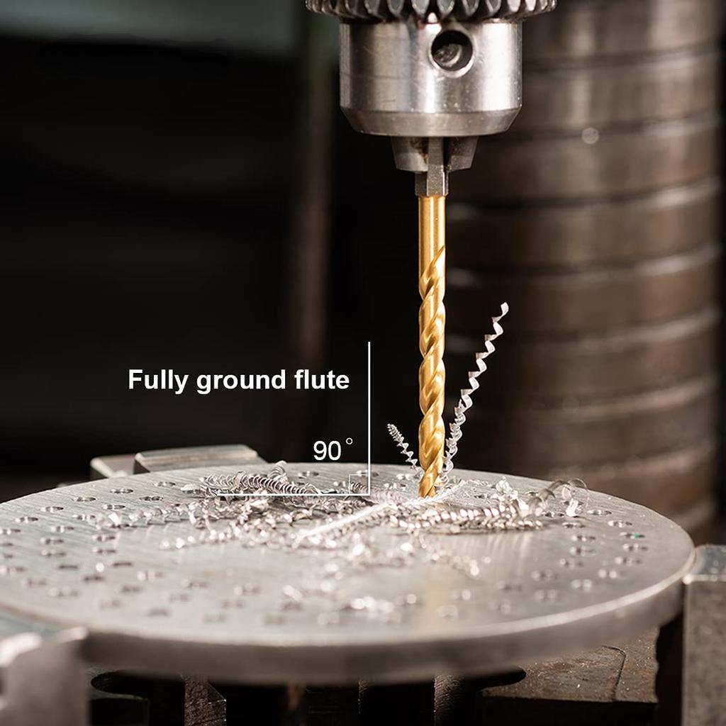 Twist Drill Bit Set Titanium Hex Shank HSS with Quick Change Adatper Wood Plastic Metal Aluminum Alloy Impact Driver Power Tool