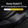 Tesla Model Y/3/YL Front & Rear Tailgate Protection Strips and Door Sill Plates with Free Shipping