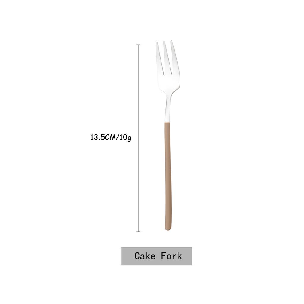 Горячая 1 шт. красочная маленькая вилка из нержавеющей стали 304, вилка для торта, вилка для чая, закусок, столовые приборы, столовые приборы, десертная вилка для фруктов, столовое серебро