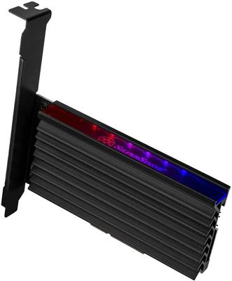 Silverstone Подсветка M.2 NVMe SSD Карта расширения PCIe x4 с поддержкой адресуемой RGB (SST-ECM24-ARGB)