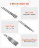 VEVOR SDS Plus Chisel Set, 3 pcs SDS Plus Rotary Hammer Drill Attachments, Includes Point, Flat, & Angled Spade Chisels