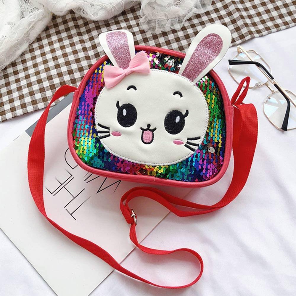 Милая искусственная кожа Маленькая принцесса с блестками Сумка для девочек Сумка через плечо Кошелек для монет