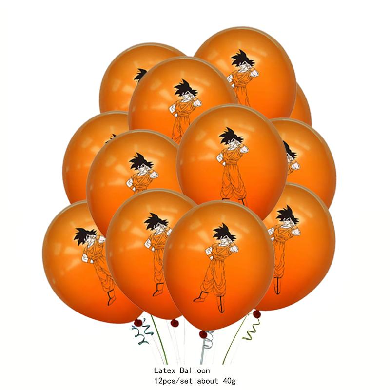 12pcs 12Inch Dragon Ball Latex Balloon Party Supplies Son Goku Party Balloon Balloons Kids Birthday Party Dcorations Gift Toys