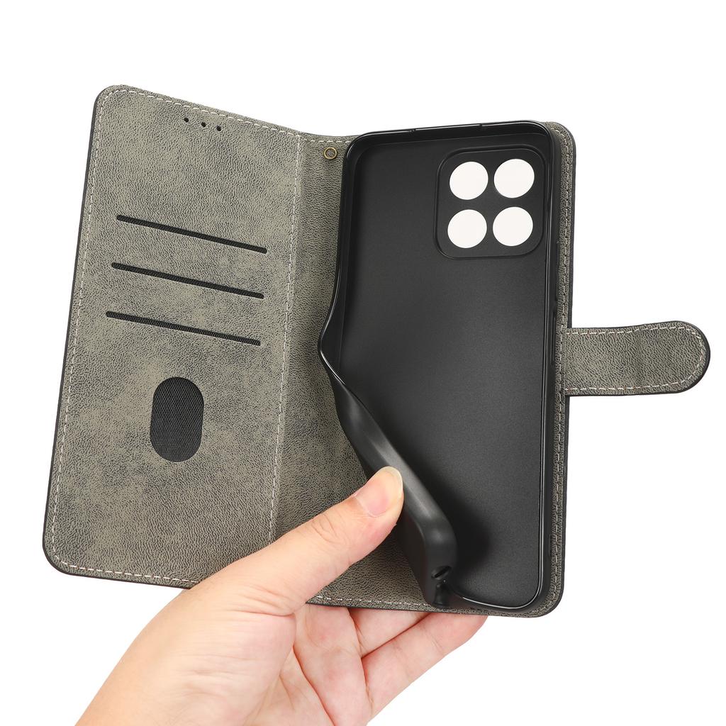 For Honor 70 Lite 5G/X6 4G/X8 5G/Play6C 4G Wallet Stand Leather Case RFID Blocking Phone Cover with Strap