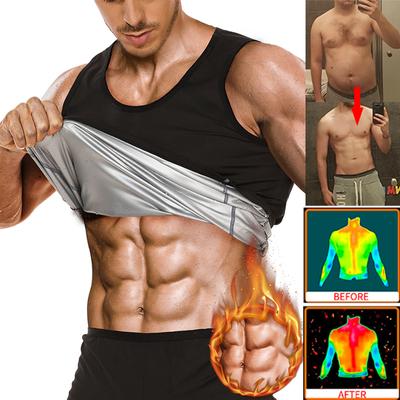 Спортивный жилет для мужчин, тренажер для талии, костюм для сауны, полимерные толстовки для похудения, формирователь тела, майки для тренировок, корректирующее белье, базовый слой для фитнеса