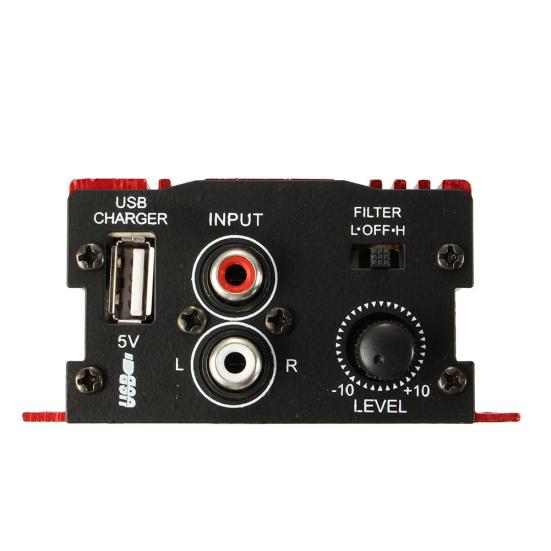 500 Вт 12 В Мини Стерео Аудио Усилитель Мощности 2 канала Hi-Fi Автомобильный MP3 Динамик Портативный