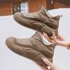 Fashion Sweet Lovely Campus Sports Style Schoolgirl Winter Snow Boots Women Platform High-Top Brown Plush Warm Casual Sneakers