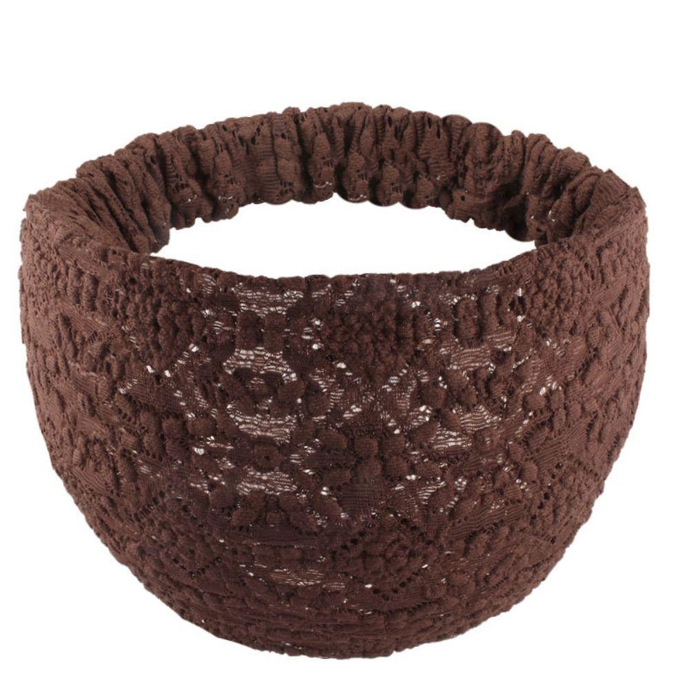 Полая сетчатая повязка на голову с цветком, нескользящая, широкая, боковая, модная, кружевная, повязка для волос для матери