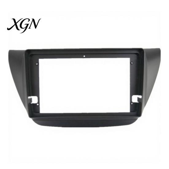 Double Din Fascia 9 Inch Car Radio Dash Kit for Lancer IX 2006, Navigation ABS Plastic Faceplate Installation Panel, Center Console Replacement Frame