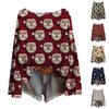 Women's Christmas Print Lightweight Sweater Casual Long Sleeve Knitted Pullover