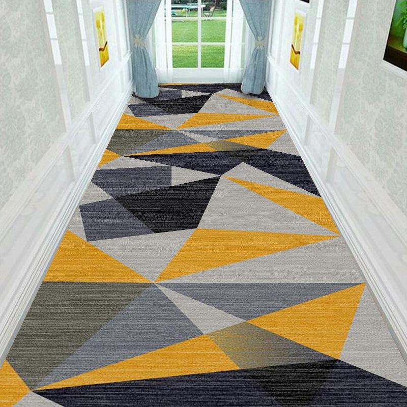 Geometric Carpet for Boys Bedroom Corridor Hallway Rug Persian Living Room Area Rug Flannel Rugs for Kitchen Entrance Doormat