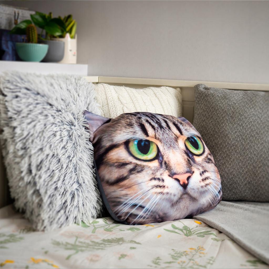 KADAX Pillow Pattern with Cat Print Mascot 30x45 Cm