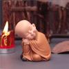 1 шт., милые маленькие фигурки монахов, Будда, изделия из смолы, настольные миниатюры, украшения, аксессуары, домашний декор, украшение автомобиля