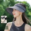 Women Outdoor Summer Visor Hat UV Resistant Large Brim Adjustable Foldable Sun Proof Tennis Cap Golf Hats