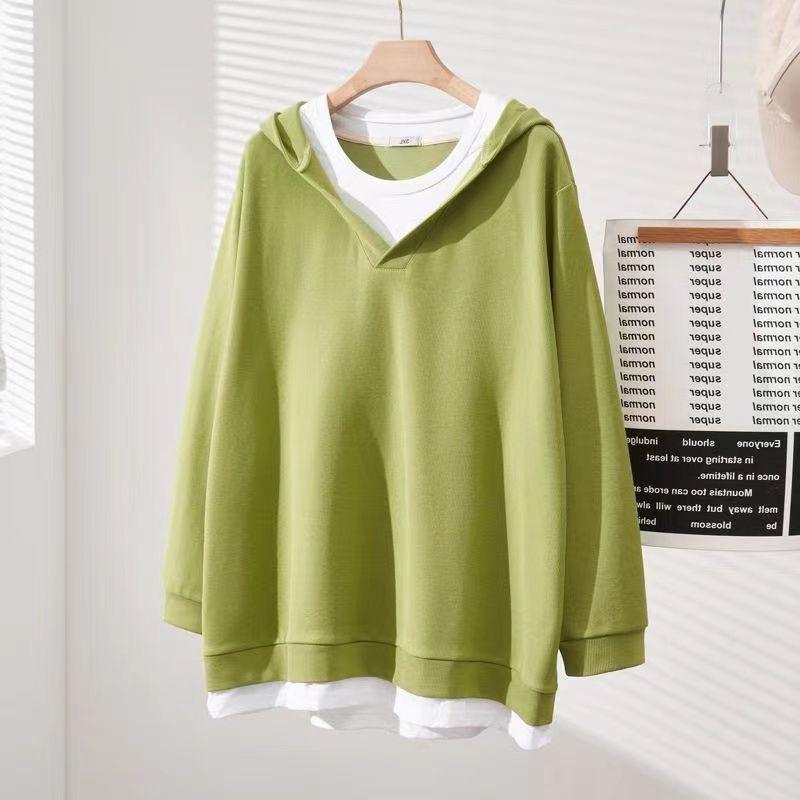 YYFS Women's Fashion Casual Colour Block Print Long Sleeve Hooded Hoodies & Sweatshirts