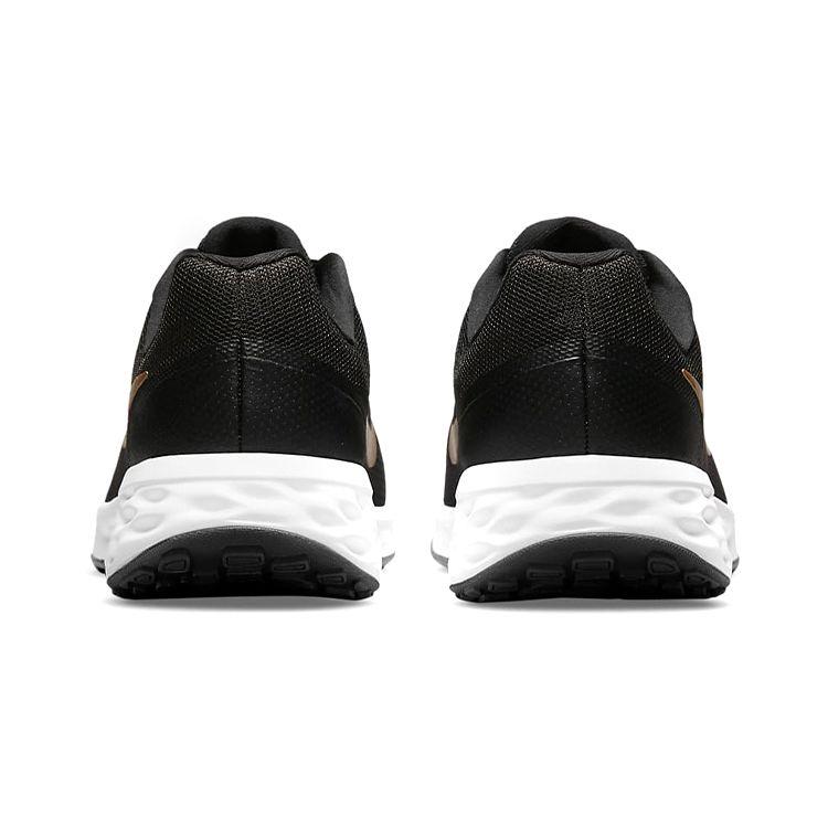 Nike Revolution 6 Черные мужские кроссовки с металлическим золотом белые DC3728-002