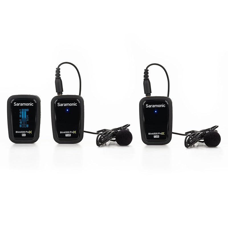 Saramonic Salamonic 2.4G wireless microphone system Set of 2 transmitters and 1 receiver with onboard recording function black Lavalier microphone