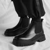Thick Soled Men's Boots Minimalist British Design Style Daily Office Outdoor Leisure Party Business Walking Men's Black Boots