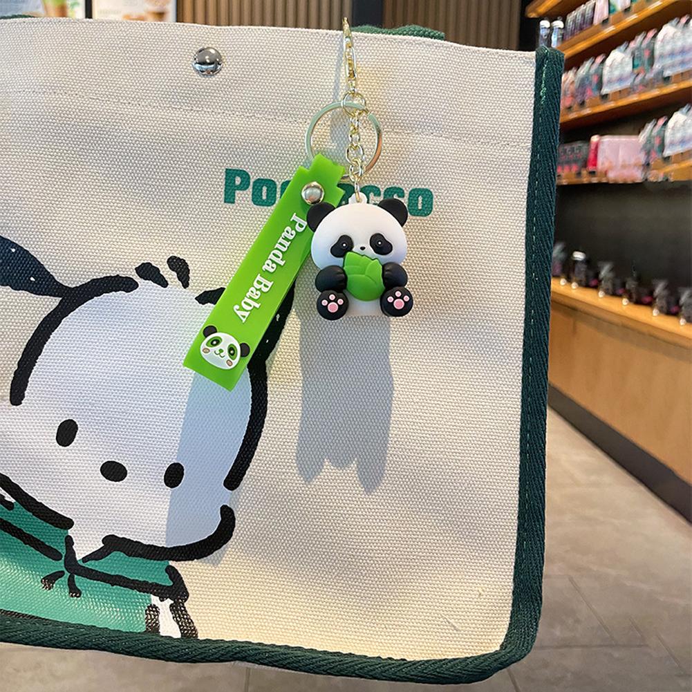 Cute Pandas Car Key Chain Pendant Cartoon Pendant Keychain Delicate Simple Key Chain for Girls Couple Bag Gifts