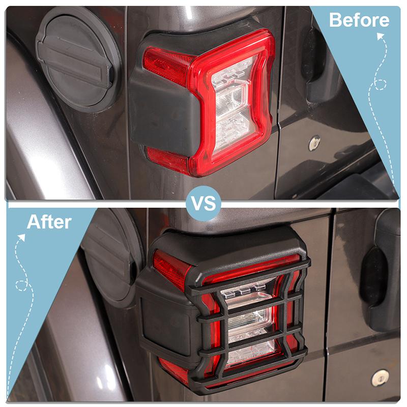 Taillights Covers Rear Lamp Housing ABS Tail Light Decoration Cover Sticker For Jeep Wrangler JL 2018-2023 Exterior Accessoriess