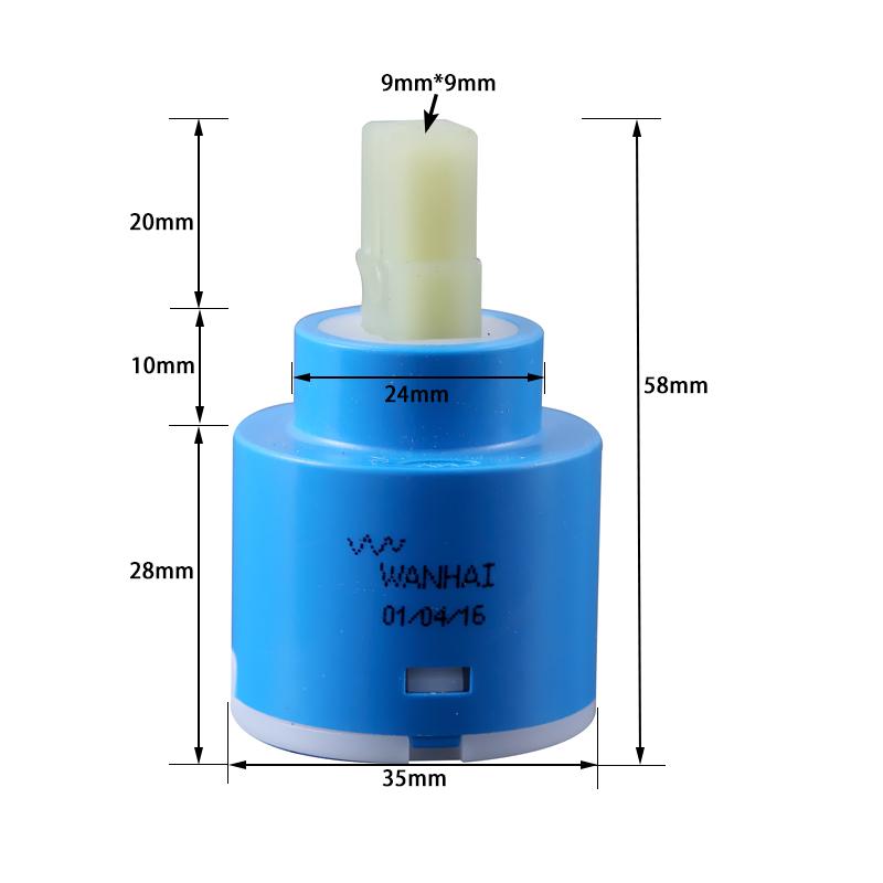 Promotion 35mm / 40mm Ceramic Cartridge Faucet Cartridge Mixer Low Torque Faucet Accessories Rotation Flat Base 7138