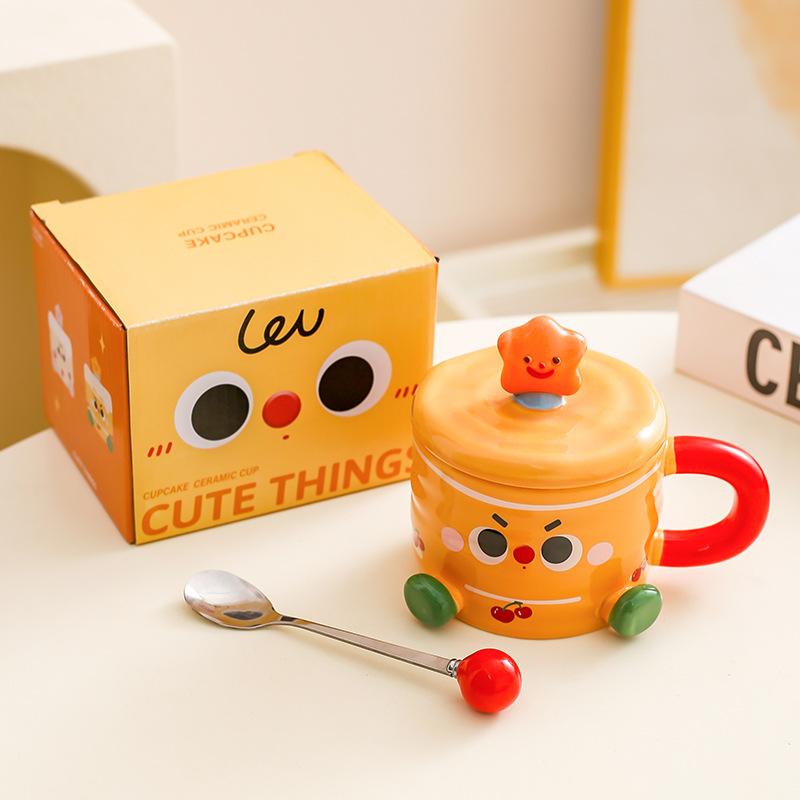 Креативная милая кукольная керамическая кружка, чашка для воды, подарок, парная чашка, кофейная чашка, чашка для молока, чашка для завтрака