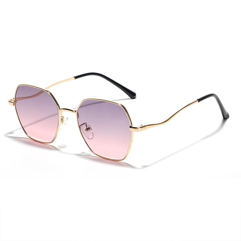 Очки Polygon Rhombus Metal Солнцезащитные очки Мужские Ретро Индивидуальные Солнцезащитные Очки Женские Универсальные