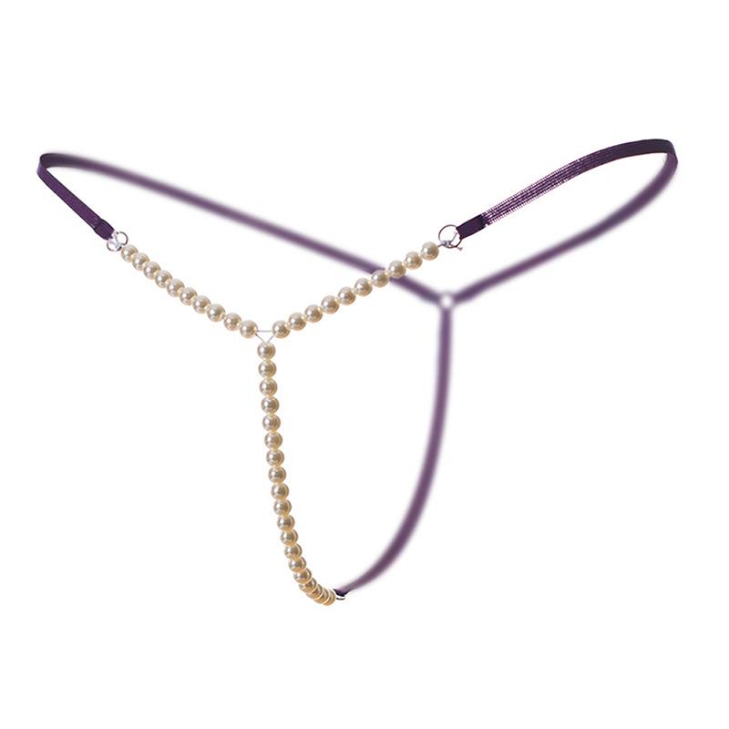 Жемчужный Массаж Женские Трусики Бисероплетение Стринги Бикини Микро Тонг Нижнее Белье