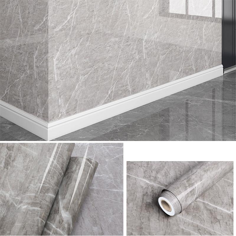 Decorative Waterproof Moisture-proof Oil Resistant Self-adhesive Wallpaper Ceramic Tile Wall Sticker 40cm Marble Countertop