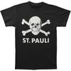 Мужской ФК Св. Футболка Pauli Skull Tee, мужская и женская, черная.