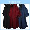 Medieval Wizard Hooded Robe Cloak With Polyester Material For Halloween Adult Role Playing
