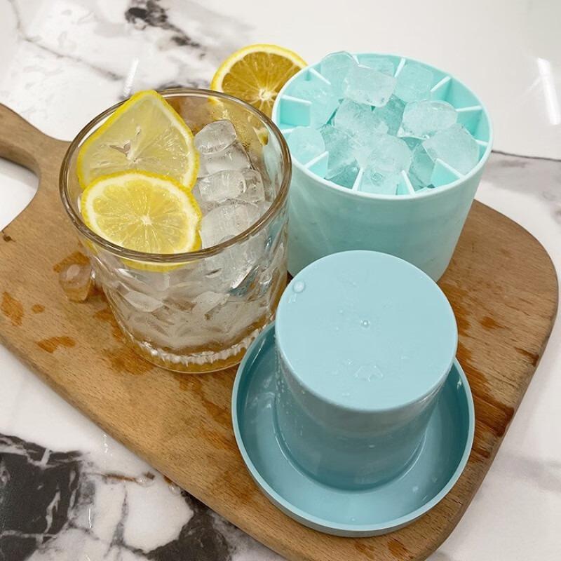 Ice-Cube Mold Freeze Cylinder Silicone Ice Silicone Mold Quick Freeze Ice-Buckets Cup Portable Ice-Cube Maker Ice Tray Ice-Cup