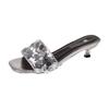 Wear Xiaoxiangfeng fashionable silver sequined open-toed slippers for women's summer 2025 new sexy thick heel sandals