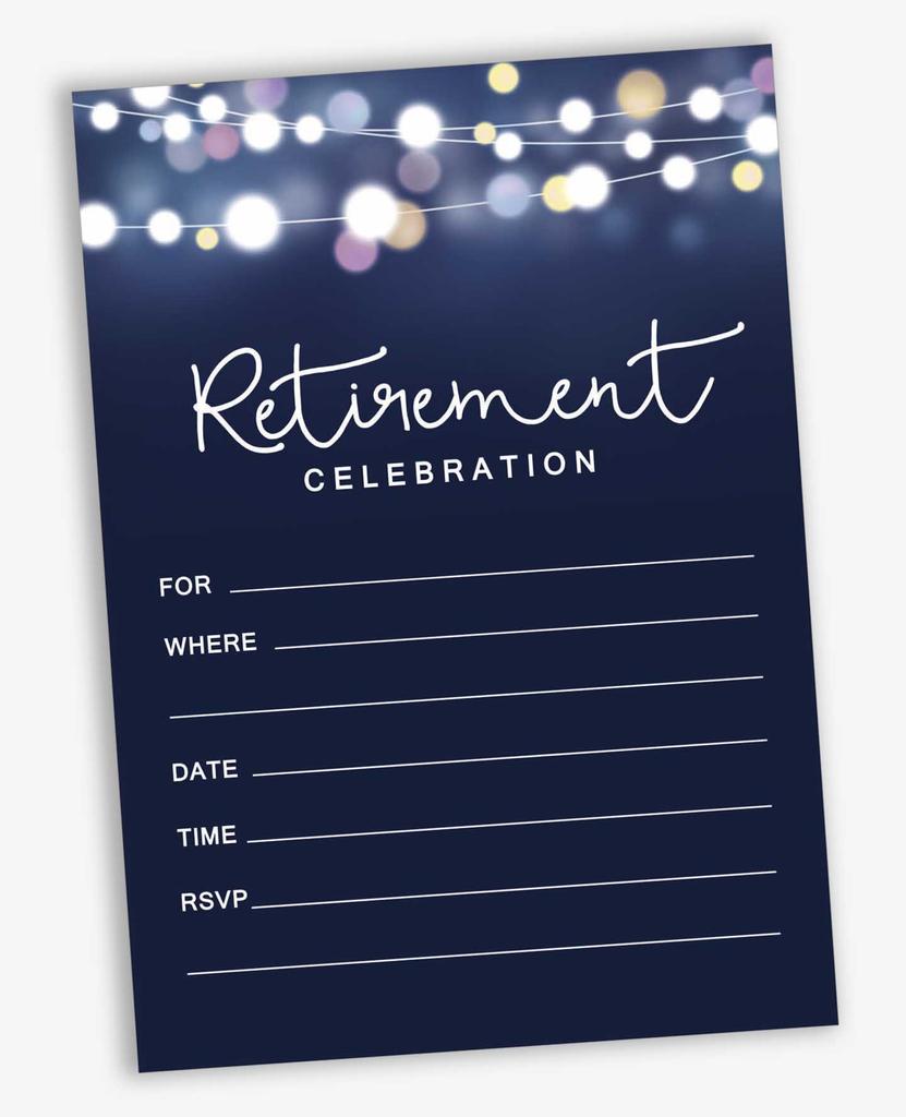 Inkdotpot Упаковка из 30 приглашений «Присоединяйтесь к нам» с конвертами, пригласительные открытки на вечеринку по случаю выхода на пенсию, принадлежности для вечеринок в стиле «Заполняй в». 5 X 7 дюймов