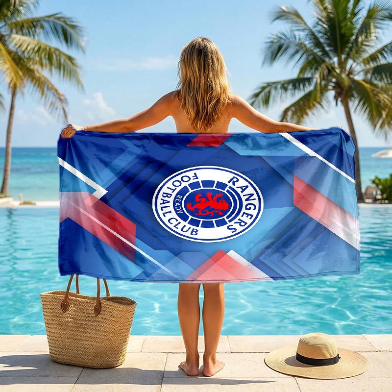 Rangers FC принт Быстросохнущее пляжное полотенце Микрофибра Впитывающее Портативное для путешествий Полотенце для плавания
