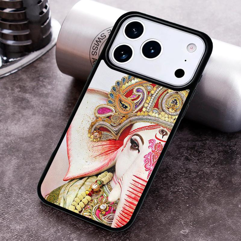 God of wisdom Ganesh elephant Phone Case for iPhone 17 16 15 Pro Max Air 14 13 12 11 Plus Shockproof Cover