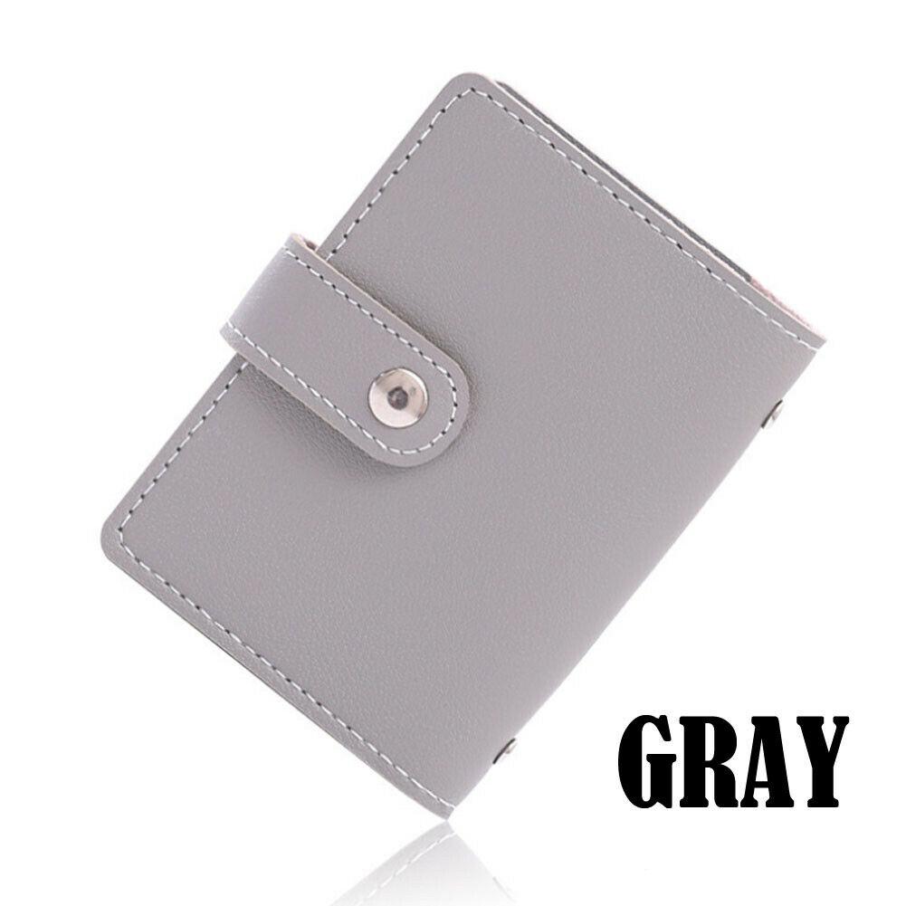 New Anti-theft ID Credit Card Holder Fashion Women's 26 Cards Slim PU Leather Pocket Case Purse Wallet Bag for Women Men Female