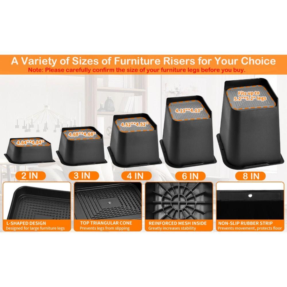 4 шт./комплект Прочные Увеличенные Подставки для Мебели Поддержка Кровати Подъемники Ножки Дивана Софы Стола Стула