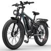 Electric Bicycle Adult Yvy C26 Max 1000Wx2 Motor All Terrain Electric Bike 48V 23AH Dual Hydraulic Brake 7 Speed Black